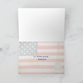 軍隊ありがとう犬のタグ サンキューカード (内部)