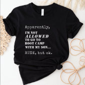 軍隊おもしろいママ起動キャンプゴーイングパーティーギフト Tシャツ