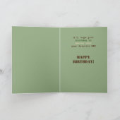 軍隊おもしろい誕生日ノックノックジョーク カード (内部)