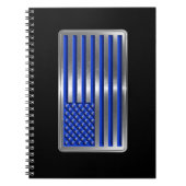 軍隊および法執行米国国旗の献上品 ノートブック (正面)