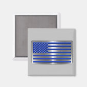 軍隊および法執行米国国旗の献上品 マグネット (正面/裏面)