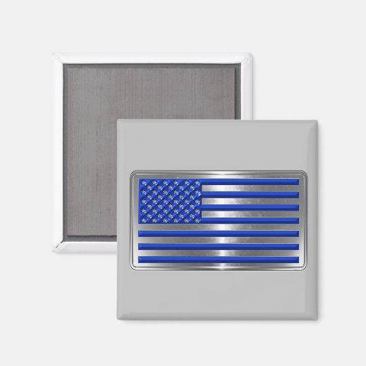軍隊および法執行米国国旗の献上品 マグネット (正面/裏面)