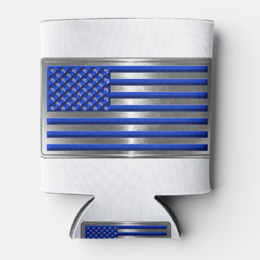 軍隊および法執行米国国旗の献上品 缶クーラー (正面)