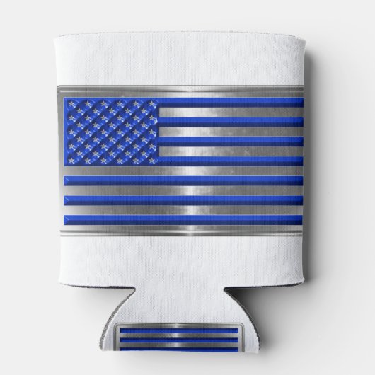 軍隊および法執行米国国旗の献上品 缶クーラー (裏面)