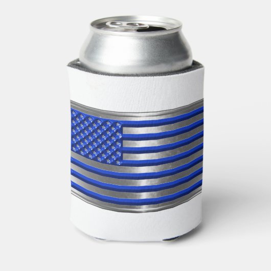 軍隊および法執行米国国旗の献上品 缶クーラー (缶裏面)
