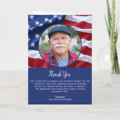 軍隊お祝いライフ米国国旗の葬儀 カード (裏面)