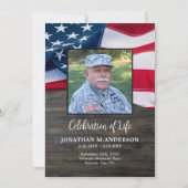 軍隊お祝い生旗葬儀プログラム 招待状 (正面)