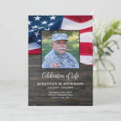 軍隊お祝い生旗葬儀プログラム 招待状 (スタンド正面)