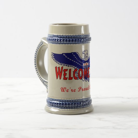 軍隊からの歓迎された家 ビールジョッキ (正面左)