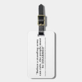 軍隊が人々を統治する前に、人々は武装を解除されなければならない ラゲッジタグ (正面縦)