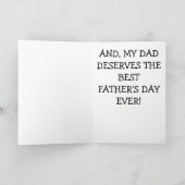 軍隊での「私の英雄」パパへの父の日 カード (内部)