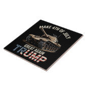 軍隊で再び偉大な独立記念日を Trump タイル (側面)