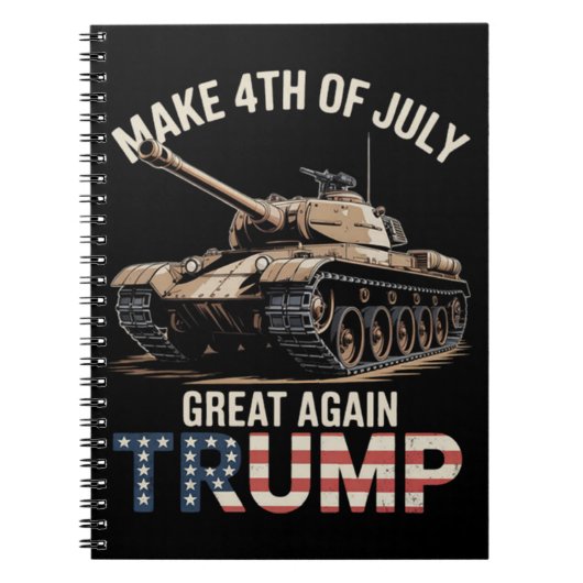 軍隊で再び偉大な独立記念日を Trump ノートブック (正面)