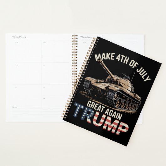 軍隊で再び偉大な独立記念日を Trump プランナー手帳 (ディスプレー)