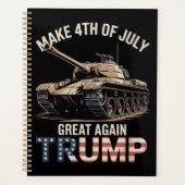 軍隊で再び偉大な独立記念日を Trump プランナー手帳 (正面)