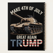 軍隊で再び偉大な独立記念日を Trump プランナー手帳 (裏面)