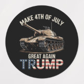 軍隊で再び偉大な独立記念日を Trump ラベル (デザイン2)