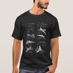 軍隊で最も速いジェット戦闘機飛行機 Tシャツ