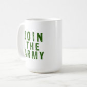 軍隊に入る コーヒーマグカップ (正面左)