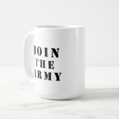 軍隊に入る コーヒーマグカップ (正面左)