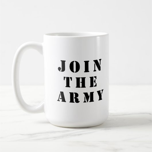 軍隊に入る コーヒーマグカップ (左)