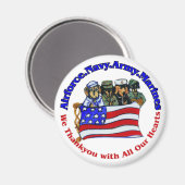 軍隊に敬礼 マグネット (正面/裏面)