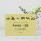 軍隊に注意を促す誕生日招待状 招待状 (スタンド正面)