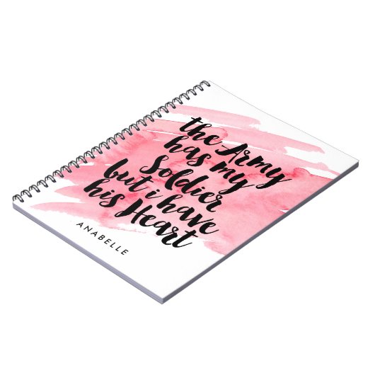 軍隊に私の兵士がありますが、私に彼のハートがあります ノートブック (左側)