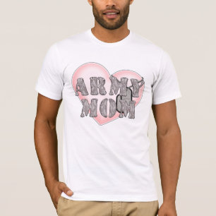 軍隊のお母さんのハートのdogtags tシャツ