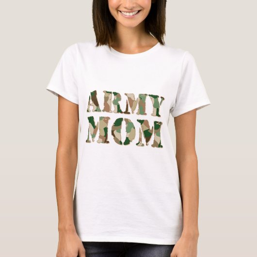 軍隊のお母さんの迷彩柄 Tシャツ (正面)
