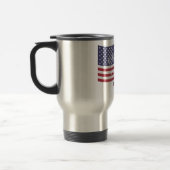 軍隊のお母さんは一流の米国旗を加えます トラベルマグ (左)