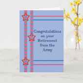 軍隊のお祝いカードからの退職 カード (黄色い花)