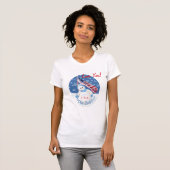 軍隊のための愛国心が強いクリスマスのTシャツ Tシャツ (正面フル)