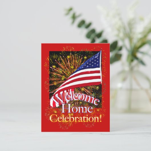 軍隊のための歓迎された家のパーティの招待状 招待状 (スタンド正面)