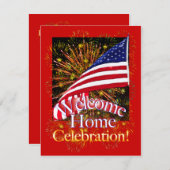 軍隊のための歓迎された家のパーティの招待状 招待状 (正面/裏面)