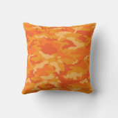 軍隊のオレンジ迷彩柄のカムフラージュ#3の枕枕 クッション (裏面)