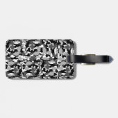 軍隊のカムフラージュの白黒パターン ラゲッジタグ (裏面横)