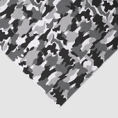 軍隊のカムフラージュの白黒パターン 薄葉紙 (詳細)