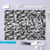 軍隊のカムフラージュの白黒パターン 薄葉紙 (クラフト)
