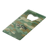 軍隊のカムフラージュ色のクレジットカードの栓抜き クレジットカード栓抜き (正面アングル)