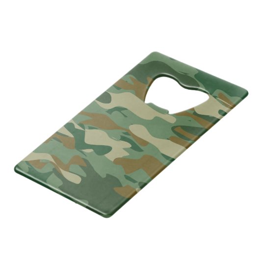 軍隊のカムフラージュ色のクレジットカードの栓抜き クレジットカード栓抜き (裏面アングル)