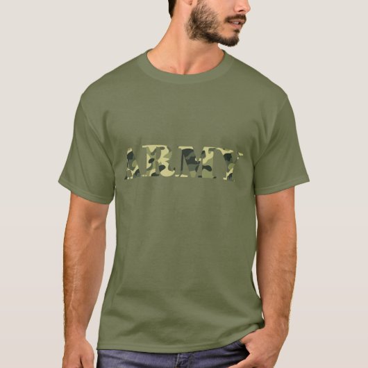 軍隊のカムフラージュ Tシャツ (正面)