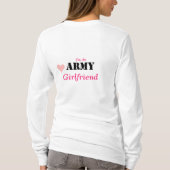 軍隊のガールフレンドのフード付 Tシャツ (裏面)