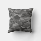 軍隊のダークグレーの迷彩柄のカムフラージュ#1の枕 クッション (裏面)