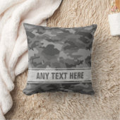 軍隊のダークグレーの迷彩柄のカムフラージュ#3の枕 クッション (ブランケット)