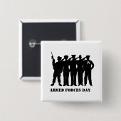 軍隊のデイシルエットのボタン 缶バッジ (正面&裏面)