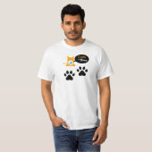 軍隊のニュージーランドの足を起きている猫 Tシャツ (正面フル)