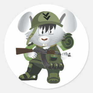 軍隊のバニー ラウンドシール