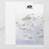 軍隊のベレー帽のフラッシュの単位の文房具 便箋 (正面/裏面)