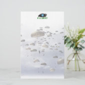 軍隊のベレー帽のフラッシュの単位の文房具 便箋 (スタンド正面)